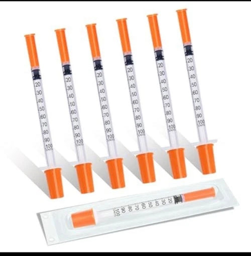 1mL 31G x 5/16 inch syringes with orange caps